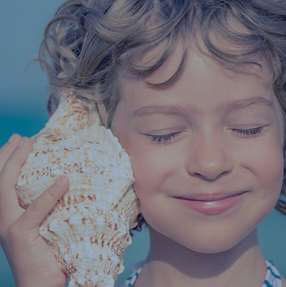 Girl with seashell